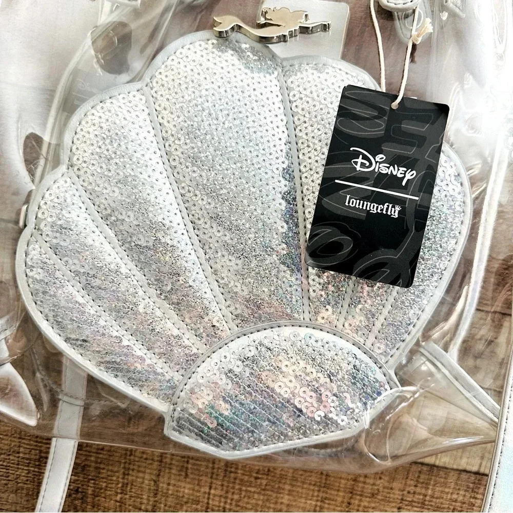 NWT Loungefly X Disney The Little Mermaid Ariel 30th Anniversary Hologram Purse - Picture 6 of 10